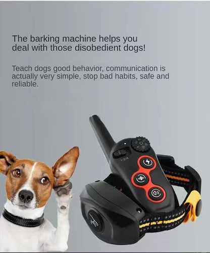 Electric Dog Training Collar, Remote Control, Anti Bark Collars for Dogs, Vibration Sound, Rechargeable, Waterproof, Pet Colar
