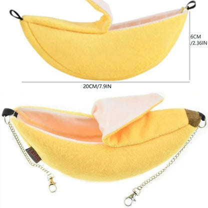 Banana Hamster Bed House Hammock Small Animal Warm Bed House Cage Nest Hamster Accessory for Sugar Glider Hamster Small Bird Pet