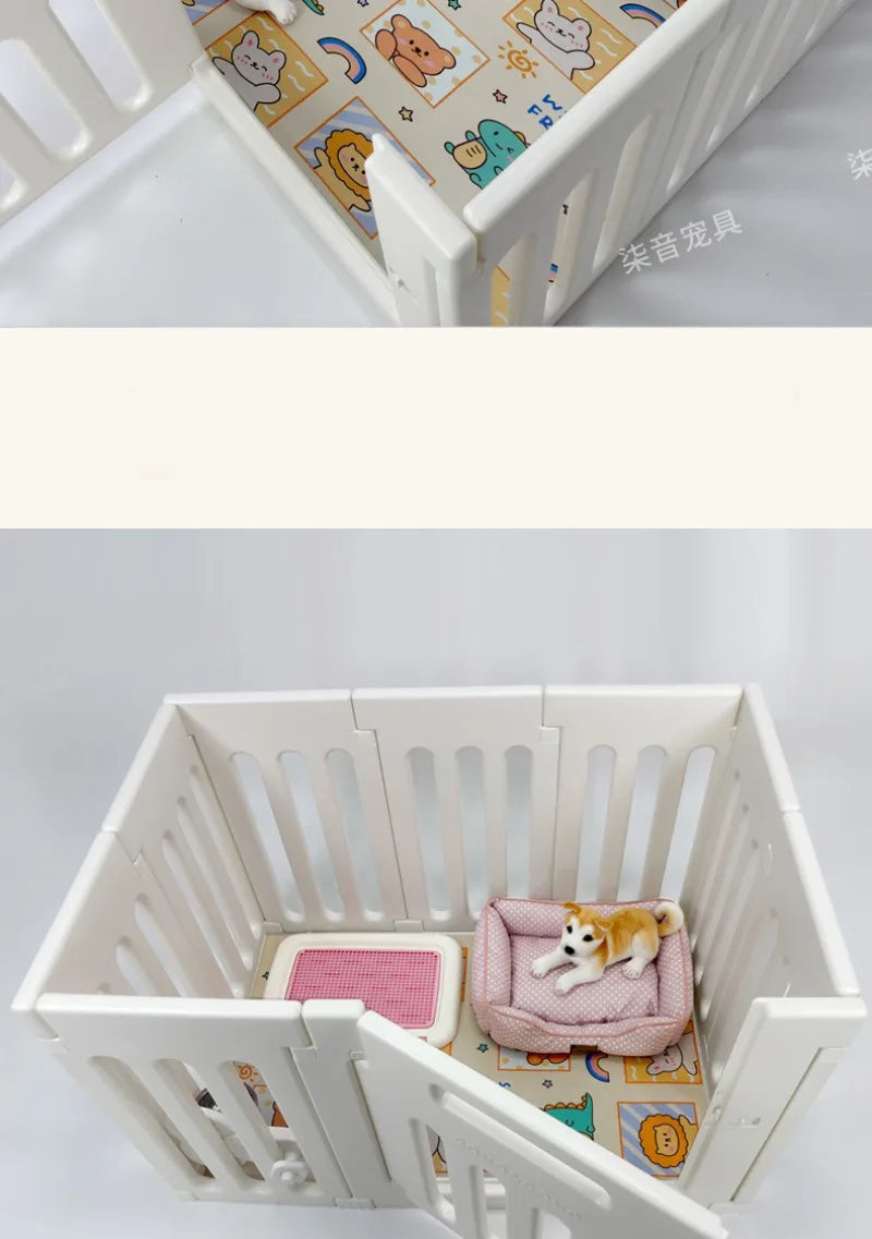 Open Top Small Dog Indoor Cage 66CM Away From Door Plastic Fence Eco-friendly Dog Cage Pet Animal Products Supplies Accessories