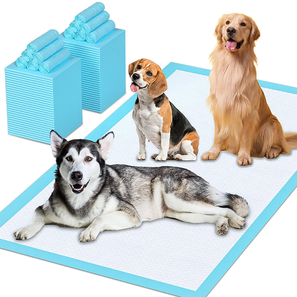 20/40/50/100PCS Blue Pet Diaper Cats Dogs Pet Diaper Dogs Training Disposable Care Pee Pads Surface Litter Clean Toilet Supplies
