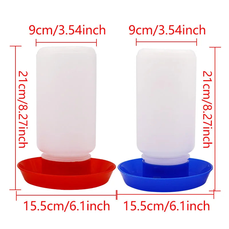 1L Poultry New Thickened Feeder and Drinker Chicken Feeder Bucket Automatic Water Food Dispenser Chick Drinker Feeding Bucket