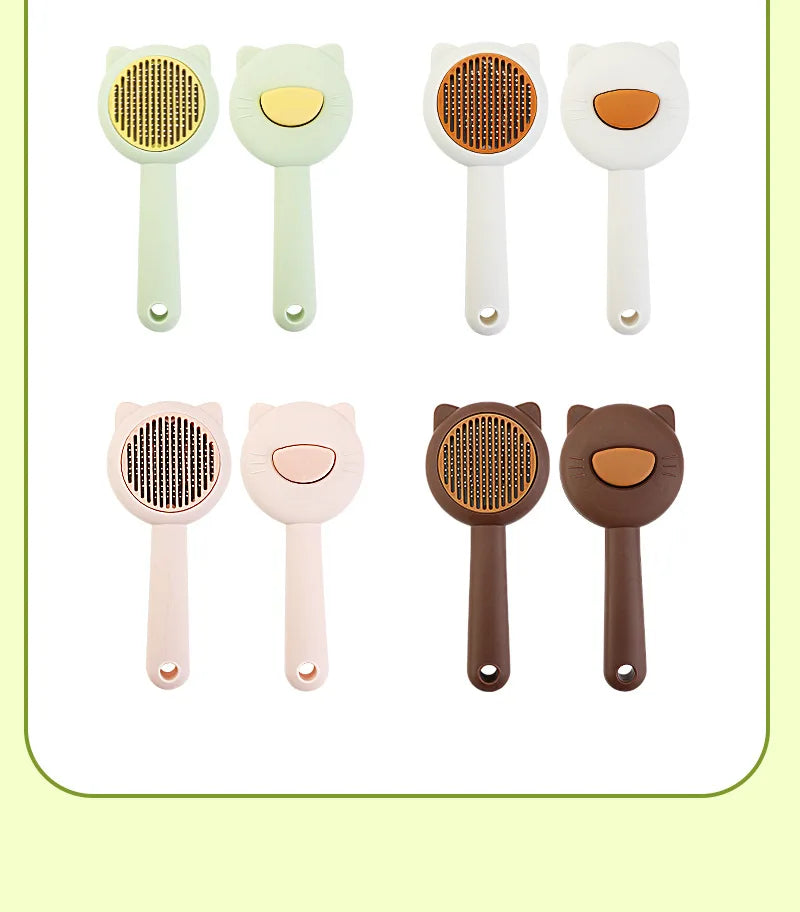 Cat Dog Grooming Brush Deshedding Tool for Loose Fur Removal Slicker Brush Pet Hair Care Essential