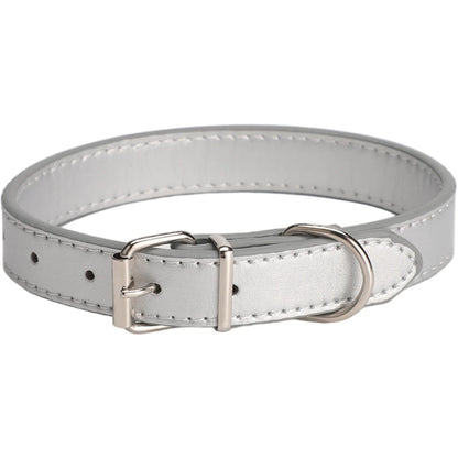 Leather Dog Cat Collar Soft Solid PU Collar For Small Medium Big Dogs Adjustable Puppy Neck Strap Colorful Cute Kitten Necklace