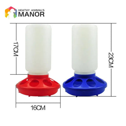 1L Poultry New Thickened Feeder and Drinker Chicken Feeder Bucket Automatic Water Food Dispenser Chick Drinker Feeding Bucket