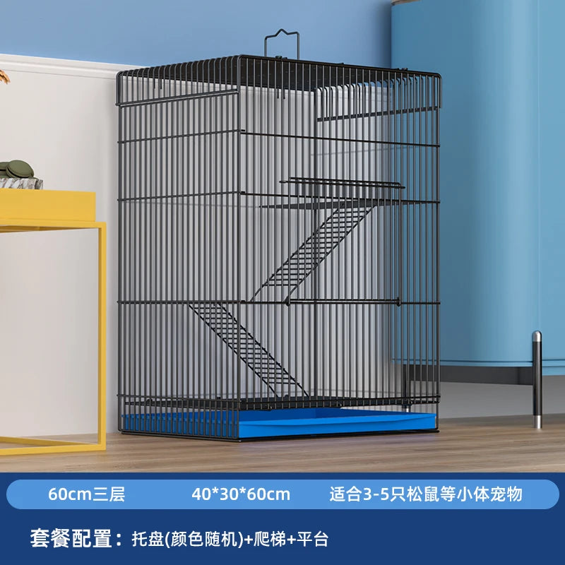 ‌Jumbo Hedgehog Sugar Glider Cage - Reinforced Escape-Proof Habitat, Chew-Resistant Large Base for Rats Hamsters