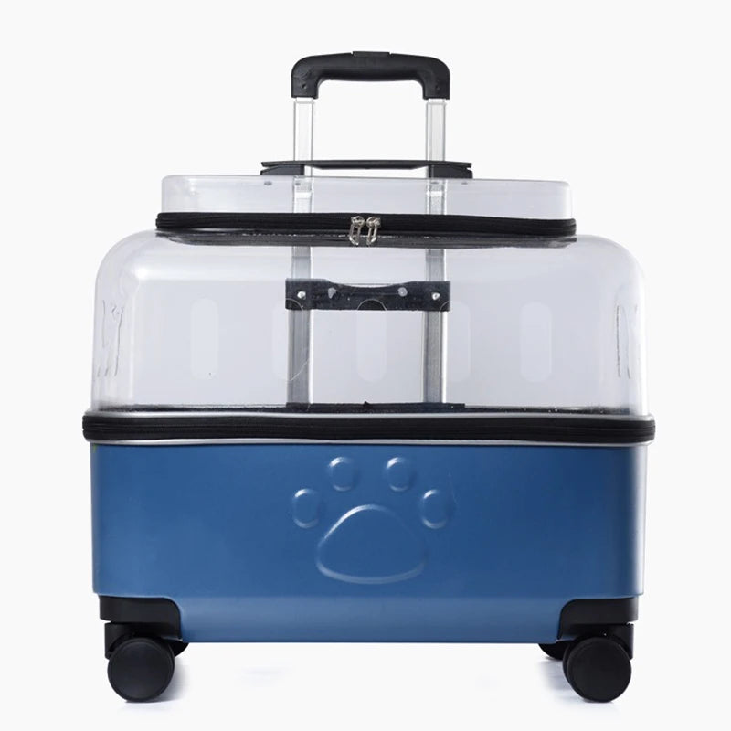 Portable Dog Strollers Carriers Travel Luxury Transparent Cats Strollers Cheap Outdoor Small Medium Suitcase Pets Supplies