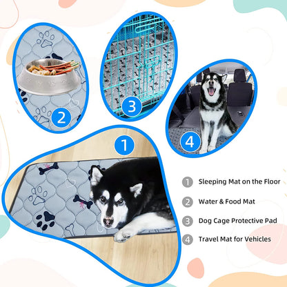 2pcs Large Pet Dog Pee Pads, Rosa Rink Washable Sleep Play Pad, Reusable Dogs Puppy Pads Pet Training Pads for Dogs, Absorbent a