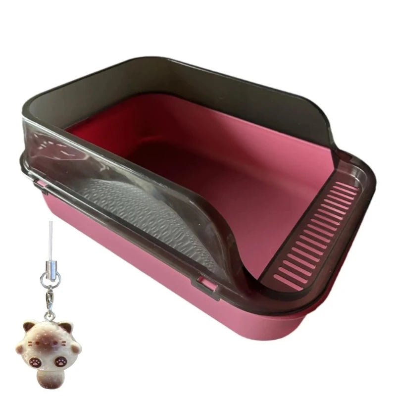 Heavy - Duty Semi - Enclosed Litter Box, High Sides Anti - Splashing, Odor - Proof, Large Capacity, Perfect for All Cat Stages