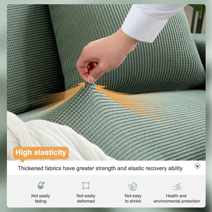 Jacquard Sofa Cover Couch Cover Sofa Cover Elastic Soft Versatile Furniture Protection Cover Pet Proof Living Room Household Use