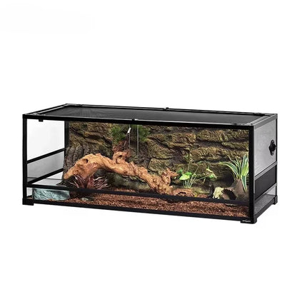 Reptile Terrarium 242 L 1.2 Meter 64 Gal Big Reptile Enclosure Glass Bearded Dragon Tank Habitat