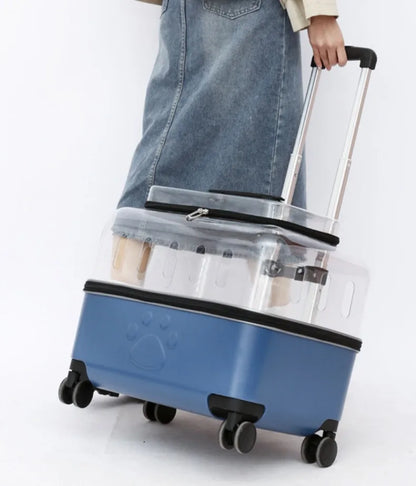 Portable Dog Strollers Carriers Travel Luxury Transparent Cats Strollers Cheap Outdoor Small Medium Suitcase Pets Supplies