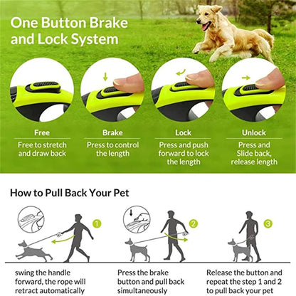 5M Luxury Pet Dog Leashes Retractable Dog Leash For Large  Medium Dogs Cat Puppies Accessories Small Automatic Extension Lanyard
