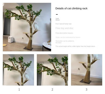Indoor Simulation Tree for Cat, Large Family Climbing Frame, Pet Training Supplies, Tower Scrapers for Cats, Pet Accessories