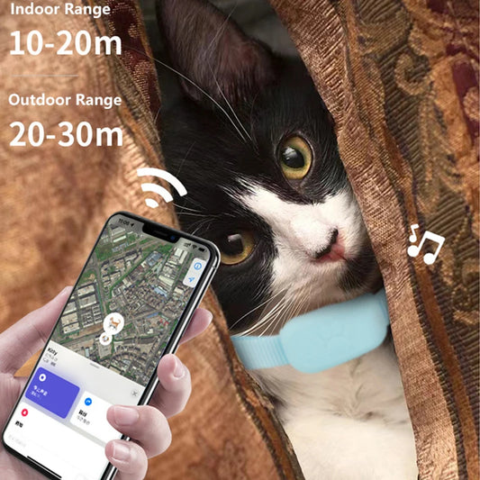 New Pet GPS Tracker Collar for Cats Dogs iOS Compatible Find My Device Anti Lost Waterproof Real Time Tracking Smart Locator