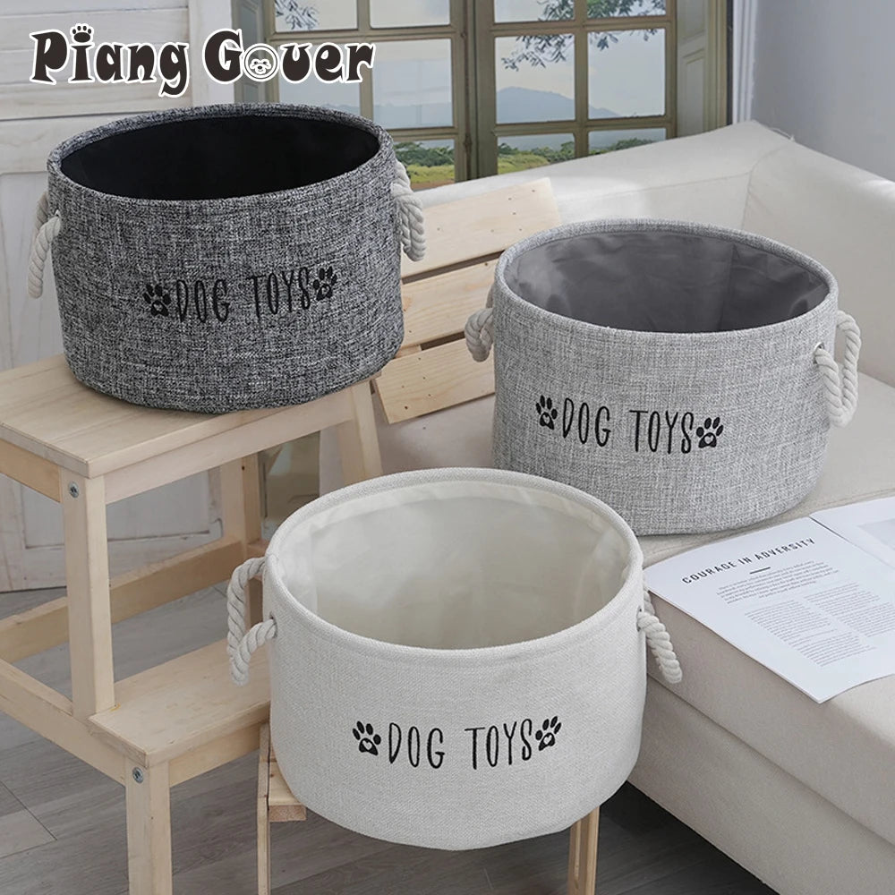 Pet Dog Toy Cothes Storage Basket Dog Box Organize Baskets Case Home Tool