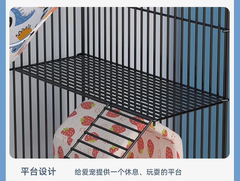 ‌Jumbo Hedgehog Sugar Glider Cage - Reinforced Escape-Proof Habitat, Chew-Resistant Large Base for Rats Hamsters