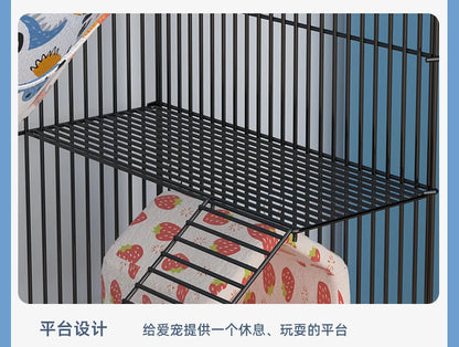 ‌Jumbo Hedgehog Sugar Glider Cage - Reinforced Escape-Proof Habitat, Chew-Resistant Large Base for Rats Hamsters