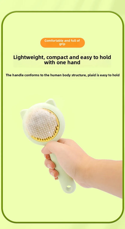 Cat Dog Grooming Brush Deshedding Tool for Loose Fur Removal Slicker Brush Pet Hair Care Essential