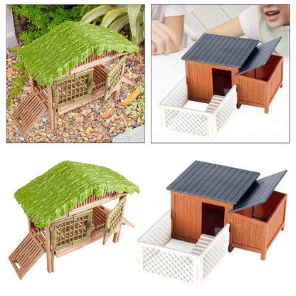 Chicken Cage,Building Toy,Farm Landscape Model,Yard Building Model,Miniatures Chicken House Farmhouse Toy for Boys