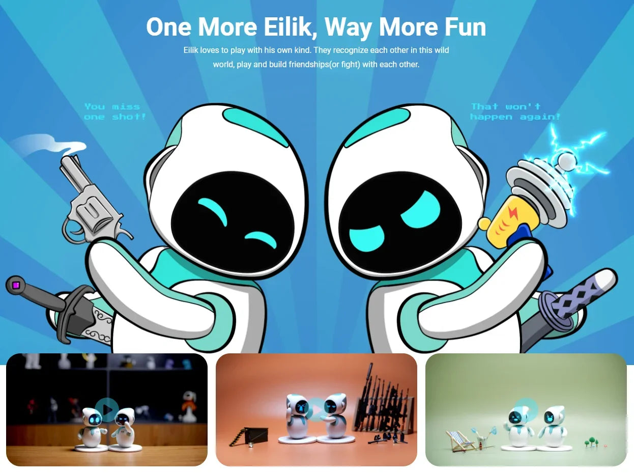 Electron AI Pet Eilik Smart Robot Desktop Toy Emotional Intelligent Companion Pets Touch Intractive Toys Children Adult Robots
