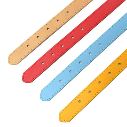 Leather Dog Cat Collar Soft Solid PU Collar For Small Medium Big Dogs Adjustable Puppy Neck Strap Colorful Cute Kitten Necklace