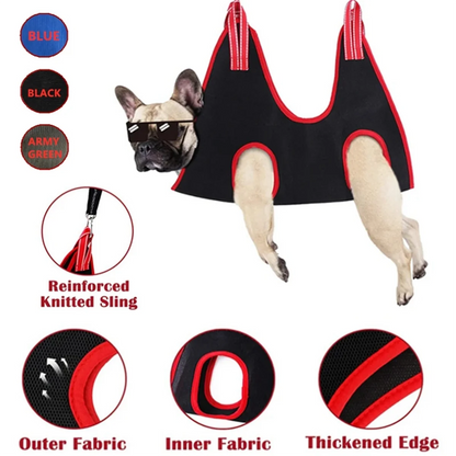 ABKJ-Dog Cat Grooming Nail Cutting Hammock Anti Scratch Fixed Bag Bath Trimming Restraint Bag Pet Hanging Supplies