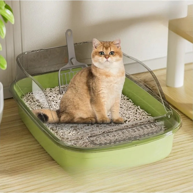 Semi-enclosed, breathable, odorless cat litter box, anti-splash cat litter box, pet supplies