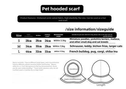 Pet Warmth Cover Head Knitted Hat Dog Small Dog Decoration Teddy Dog Accessories Small Dogs Winter Pet Warm Pullover Hat