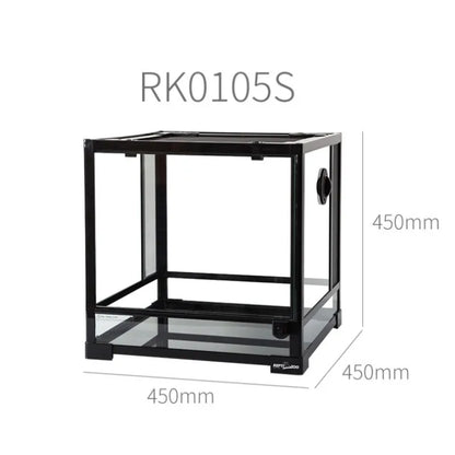 Black Vertical Small Glass Reptile Terrarium/tank/aquarium Bearded Dragon Lizard Cage Tropical Rainforest Ecological Landscape