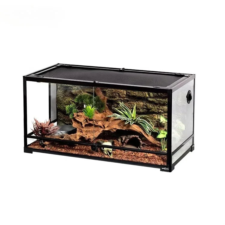 50 Gal 189 L Reptile Tank With Full Glass Sides Custom  Reptile Habitat Products Black Reptile Terrarium Cage