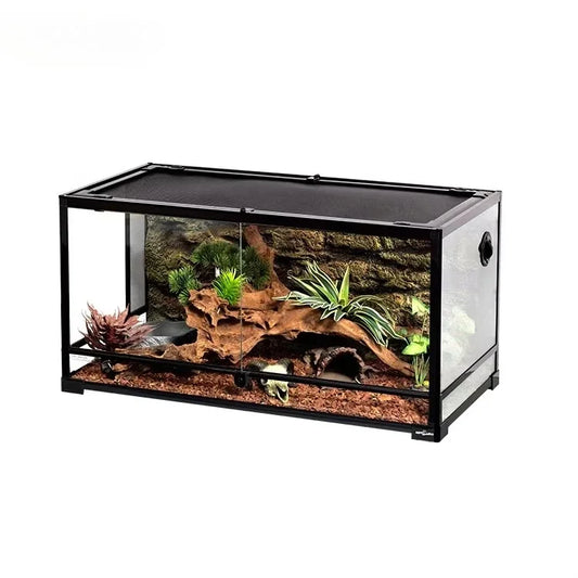 50 Gal 189 L Reptile Tank With Full Glass Sides Custom  Reptile Habitat Products Black Reptile Terrarium Cage