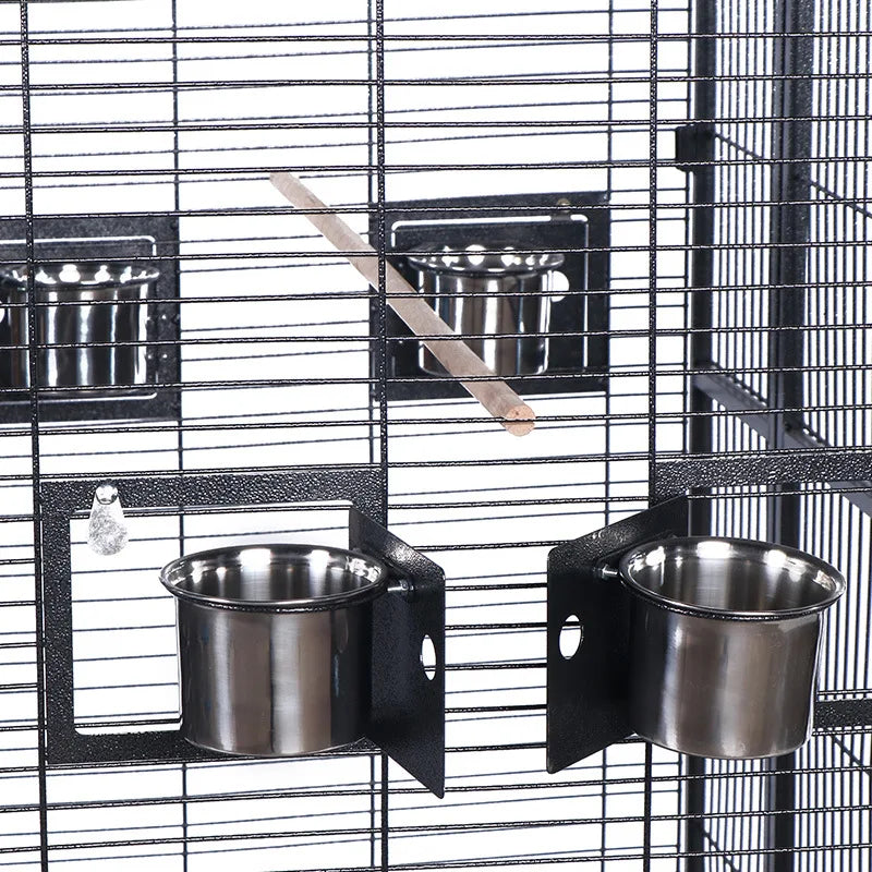 NO STOCK, PLEASE DONT BUY Wire Iron Metal Bird Cage with Wheel Aviary Canary Pigeon Breeding Aviaries Large Bird Cages