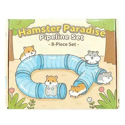 Hamster Tube Set Transparent Curved Tube Pet Cage Tunnel Connection Tunnel Exercise Toy Suitable for Mice Hamsters Rats and Ot