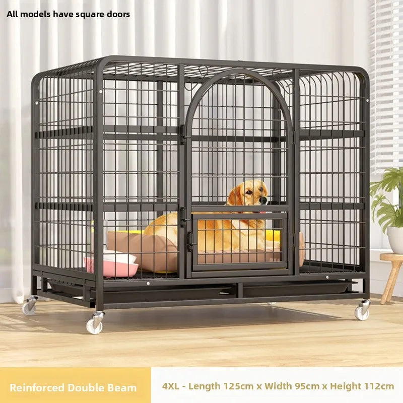 Indoor Large Medium Dog Cage with Toilet Pet Dog House Fence for Samoyed Labr Dog Cages Kennels And Run Outdoor Supplies
