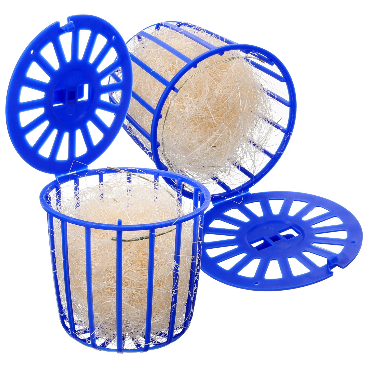 2 Pcs Bird's Nest Toy Breeding Parrot Cage Birds Bedding for Plastic House Hollow Hideaway Shelter Hanging Canary Nests Cages