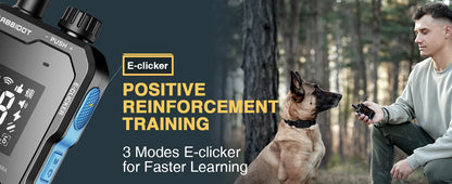 ABBIDOT T70 Dog Training Collar 2 in 1 Strap With E-clicker Electric Shock 4100ft 1250m Waterproof 118 Levels 2025 New Version