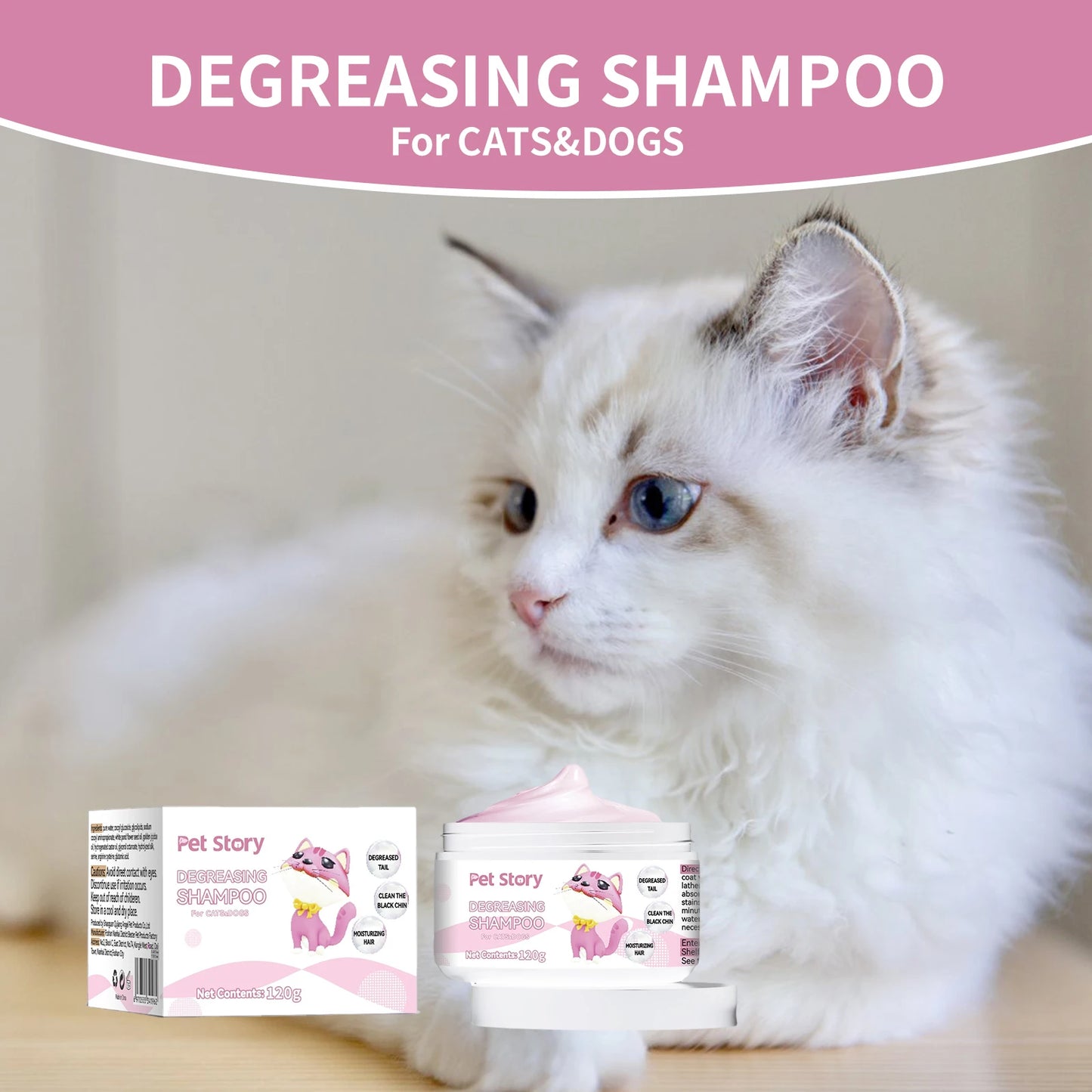 1pcs Premium Whitening Pet Grooming Shampoo - Cat Dog Universal Bath Shampoo With Lasting Fragrance And Clean Formula