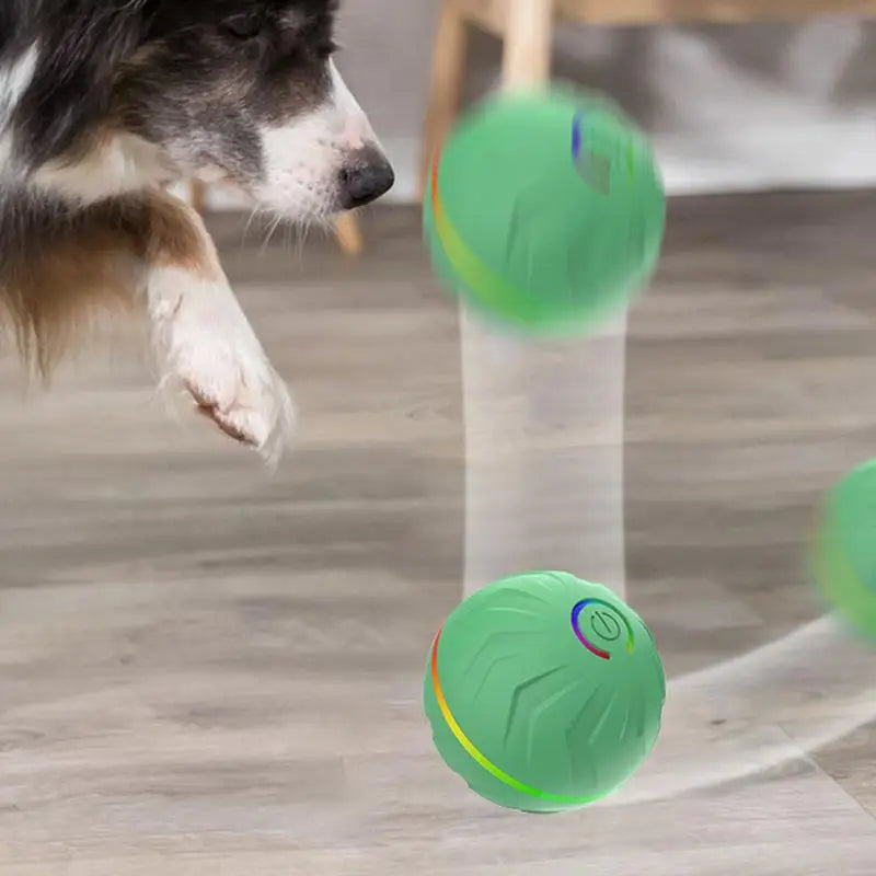 Rolling Ball Dog Toy Automatic Interactive Toy Pet Toy Ball USB Rechargeable Dog Chew Ball Pet Supplies For Backyard Park Garden
