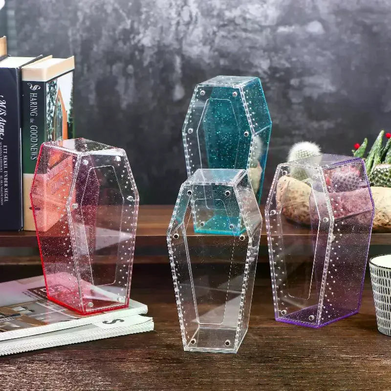 Acrylic Transparent Reptile Enclosure Insect Spider Lizard Feeding Cage Reptile Breeding Box Ventilation Arboreal Enclosure Case