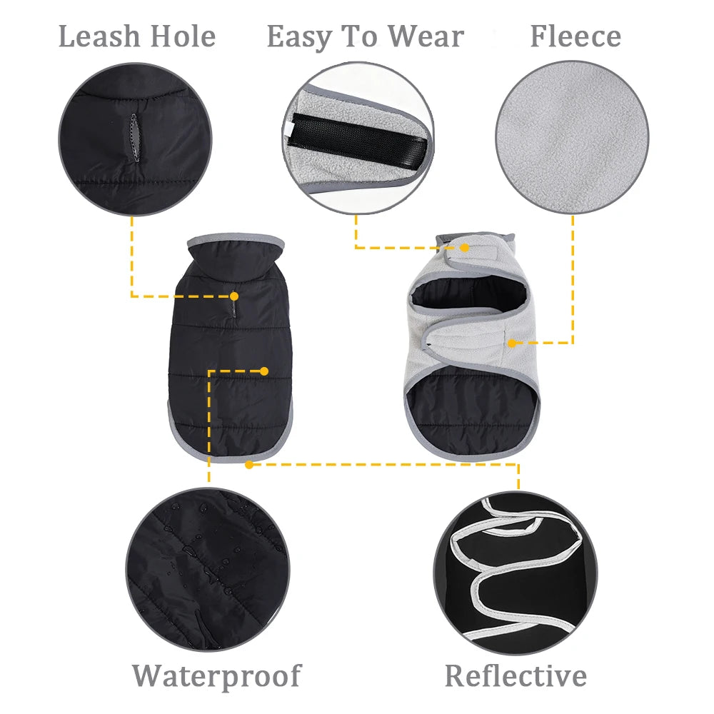 Reflective Pet Clothes Cute Windproof Reversible Kitten Jacket Coat Winter Warm Thicken Fleece Cat Costume For Small Cats Sphynx