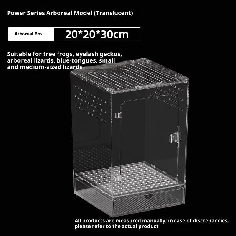 【E】Reptile Breeding Box Lizard Kennel Amphibian Terrarium Transparent Acrylic Feeding Cage Ecological Insect Spider Habitat