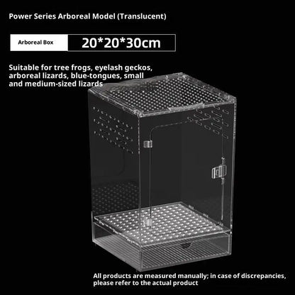 【E】Reptile Breeding Box Lizard Kennel Amphibian Terrarium Transparent Acrylic Feeding Cage Ecological Insect Spider Habitat