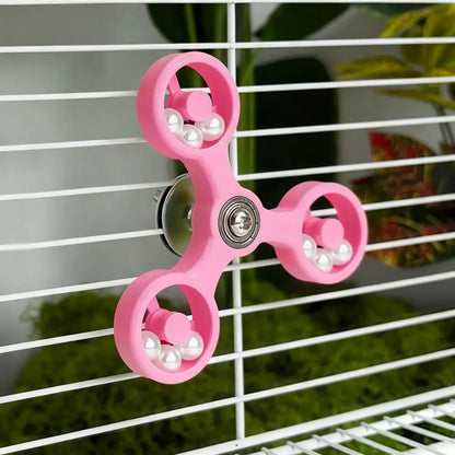 Bird Enrichment Activity Toys Boredom Relief Spinner Wheel windmill bird cage accessories for gnawing and biting