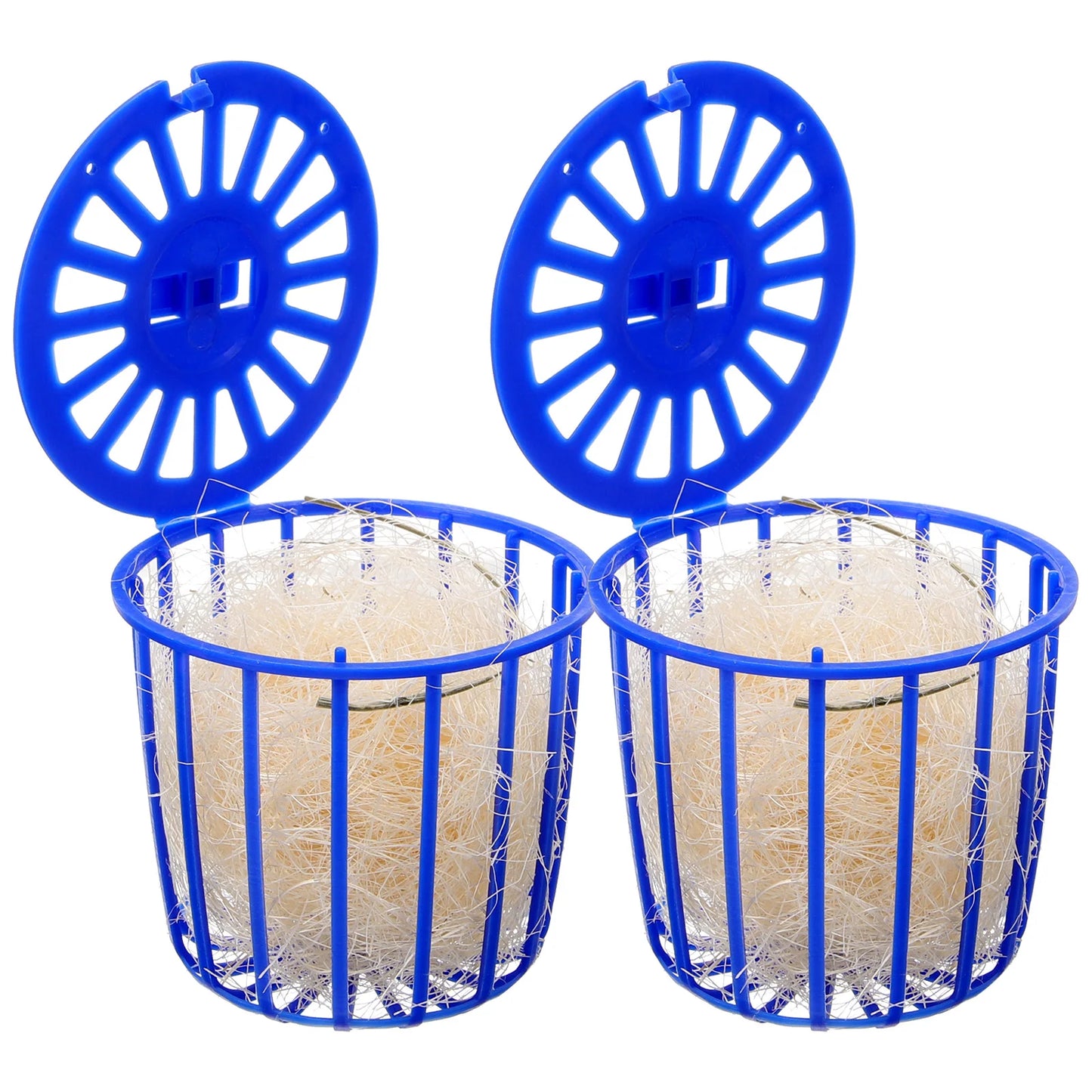 2 Pcs Bird's Nest Toy Breeding Parrot Cage Birds Bedding for Plastic House Hollow Hideaway Shelter Hanging Canary Nests Cages