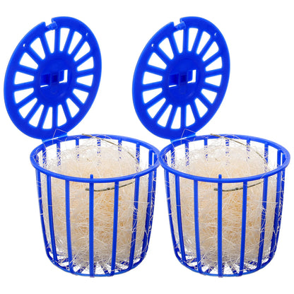2 Pcs Bird's Nest Toy Breeding Parrot Cage Birds Bedding for Plastic House Hollow Hideaway Shelter Hanging Canary Nests Cages