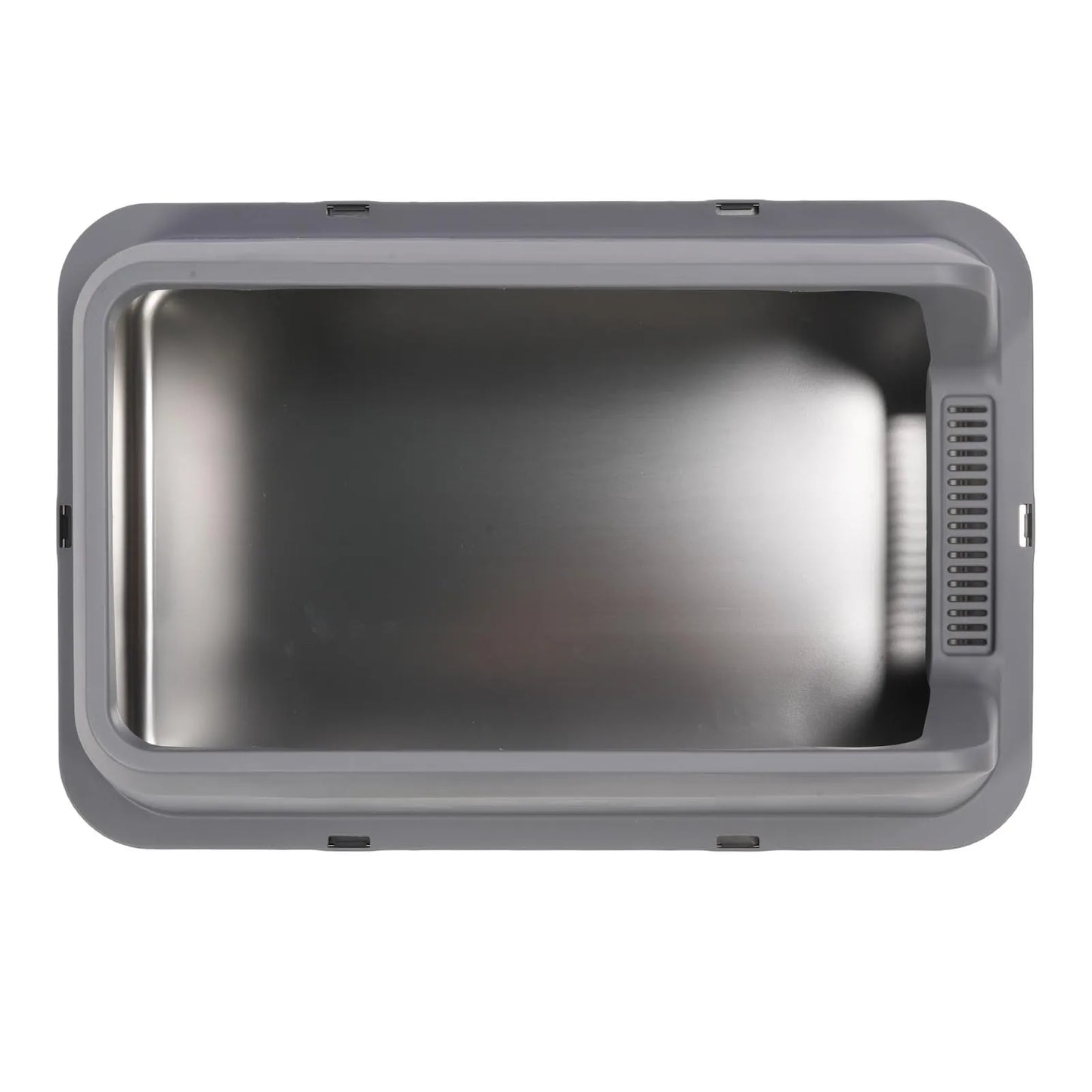 Stainless Steel Enclosed Litter Box Spacious Easy Access Removable Sturdy High Sides Stainless Steel Litter Box for Large Cats