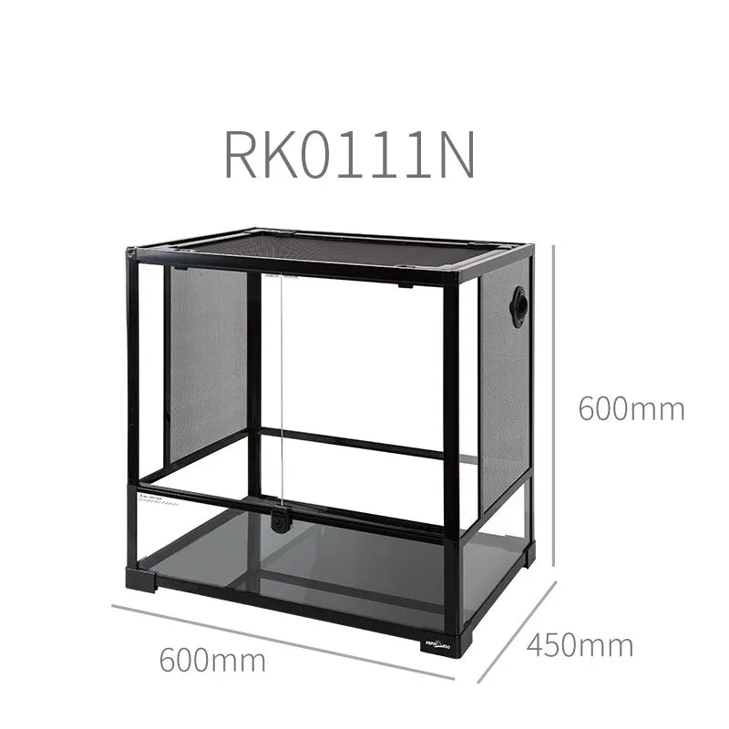 Glass Insulated Reptile Tank for Turtle Tortoise Lizard and Chameleon,Crawling Pet Breeding Box with Heat Retention Structure