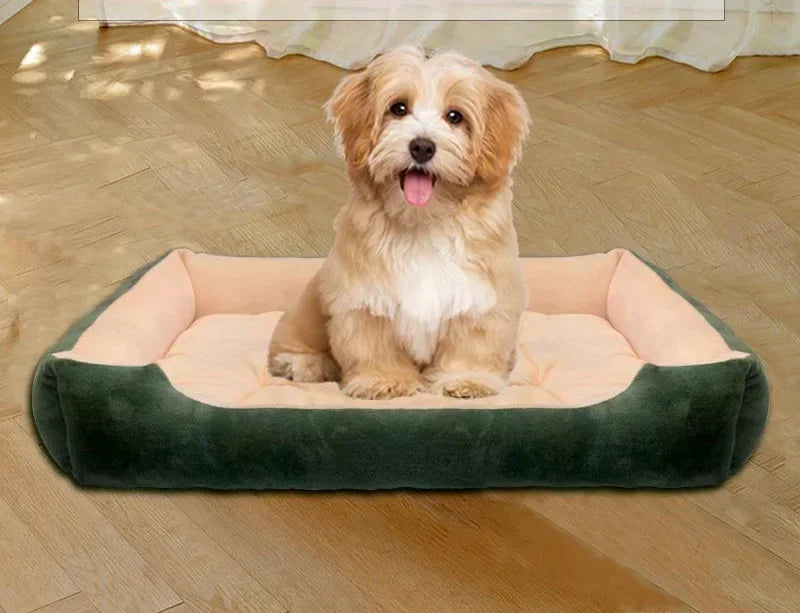 Large Pet House Dog Bed Cat Mat Long Plush Deep Sleeping Warm Soft Small Dog Cushion Calm Beds for Puppy Chihuahua