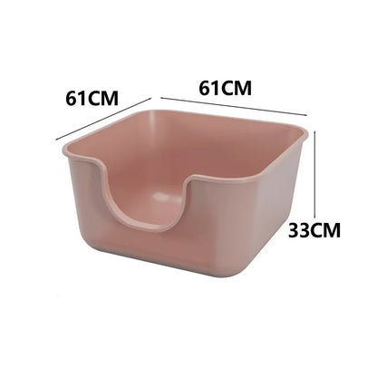 Oversized Cat Litter Box Extra Large Semi-Closed Open Cat Toilet Anti-Splash Young Cat Litter Box for Cat LitterBox Pet Supplies