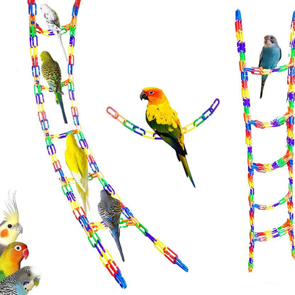 Sugar Glider Climbing Rope Swing DIY Pet Climbing Rope Sugar Glider Gliding Training Supplies Plastic Chain Link Bird Toys